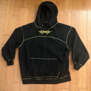 Club Exx Ciphered Up Oversized Washed Jersey Hoodie Size LG